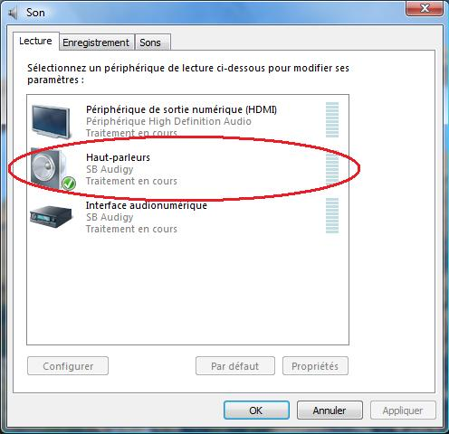 Pilote Carte Son Windows Vista