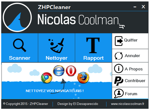 ZHPCleaner Rétabli les Paramètres Proxy de votre PC et les Redirections de votre navigateur web